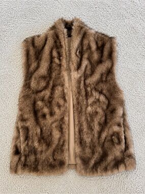 Abercrombie & Fitch Brown Faux Fur Vest